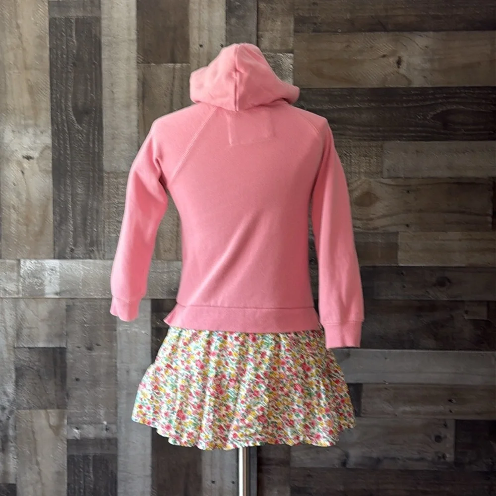 Mini Boden pink hoodie floral skirt girls size 10 pastel softgirl garden party
